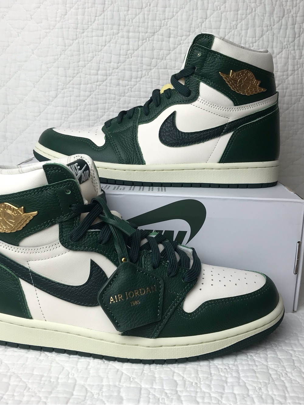 Nike Air Jordan 1 Retro HI OG Shoes Women’s SZ 9.5 Pale Ivory Green FD2596-101